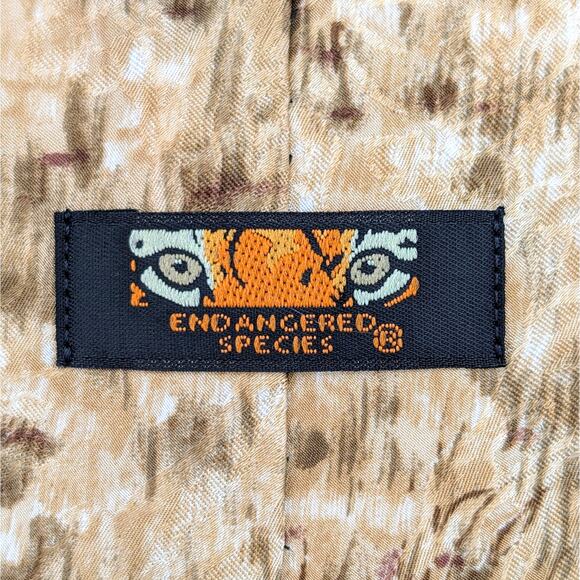 Vintage 1996 Endangered Species Cheetah Tie Alert by Simon Combes Conservation - Picture 2 of 12